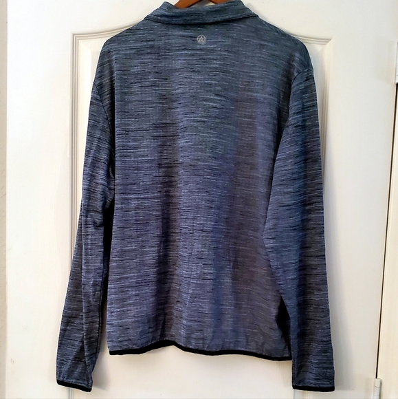 Askya long sleeve blue black trim 1/4 zip pullover top XL - Picture 2 of 5